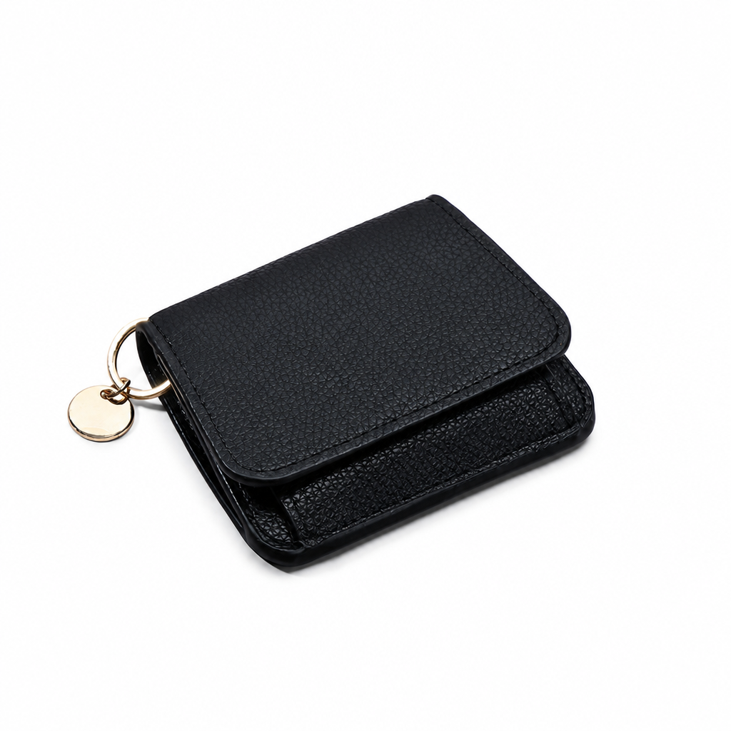 Black wallet on white