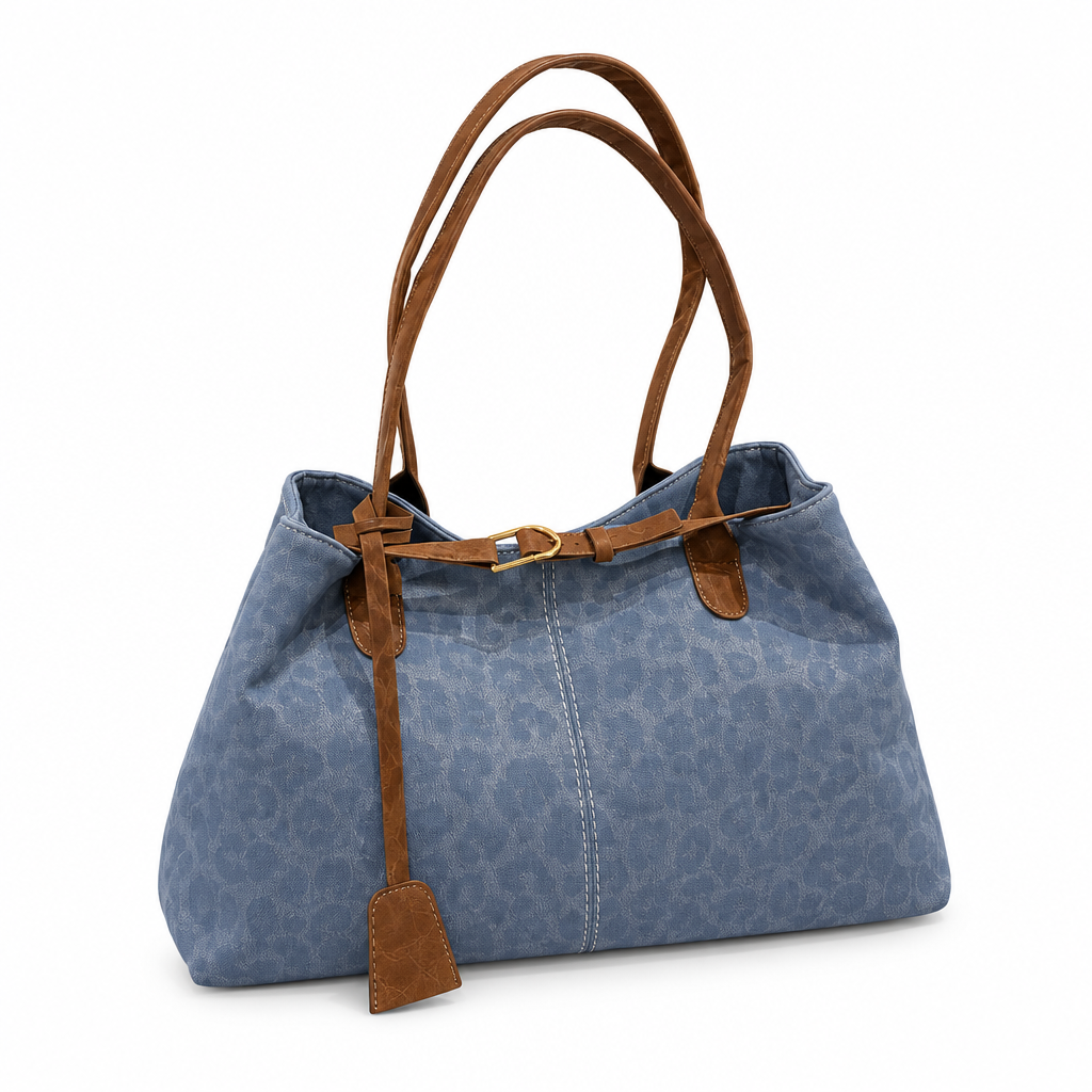 Blue bag with white background