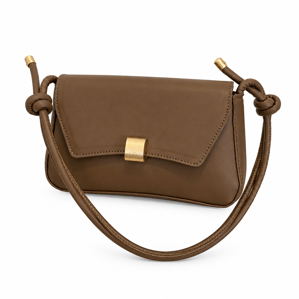Brown bag on white background
