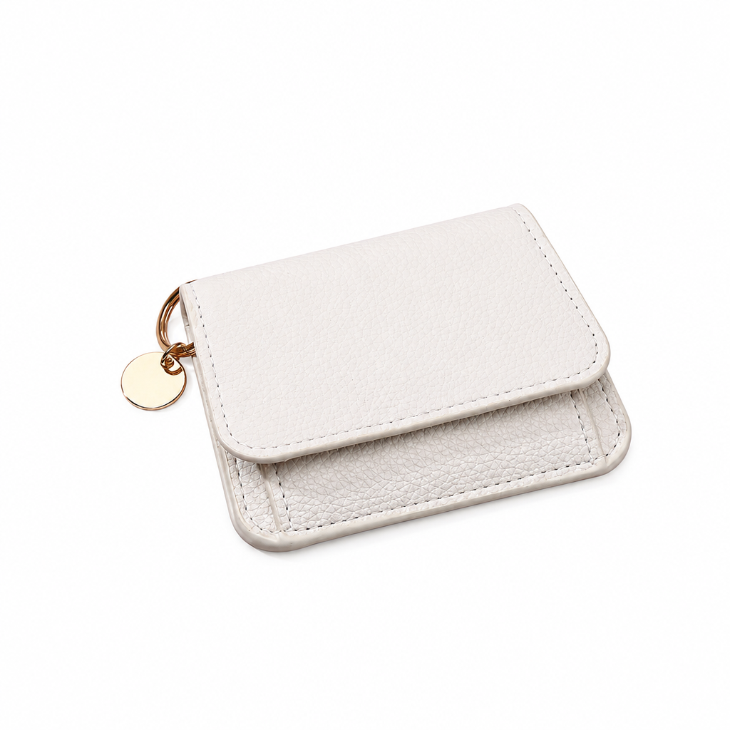 Off-white wallet on white
