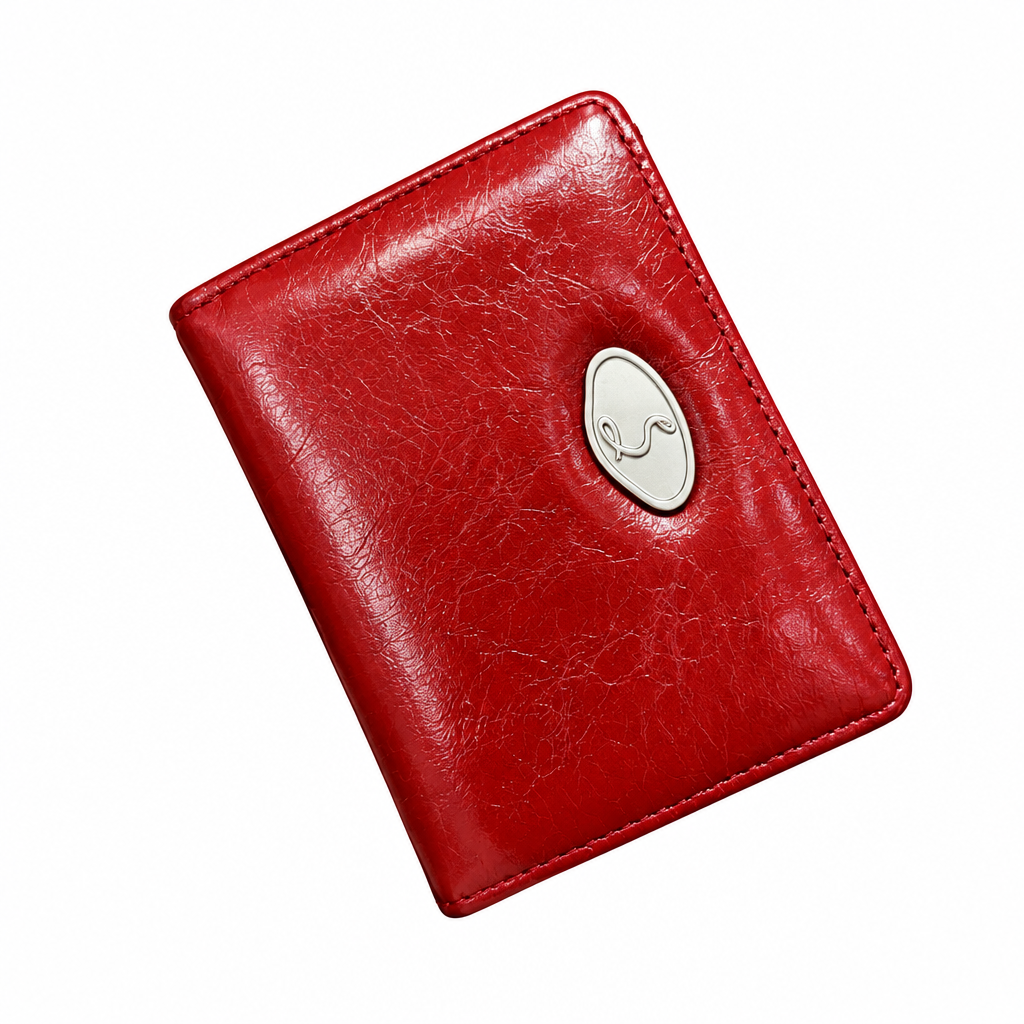Red wallet on white