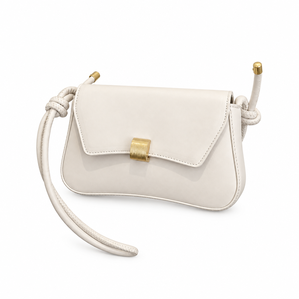 White bag on white background